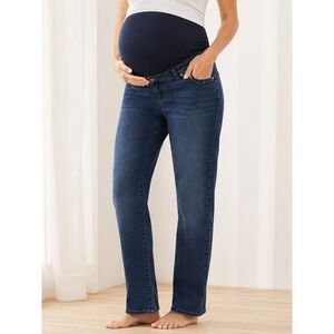 Maternity Jeans Gap Best Girlfriend Sz 29R Blue Stretch Straight Leg Denim Pants